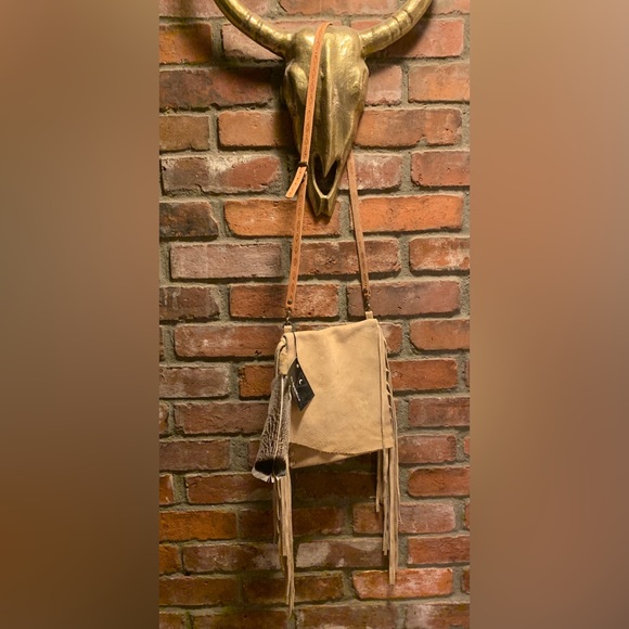 Handmade leather suede purse Southwest Boho Western - Picture 2 of 7